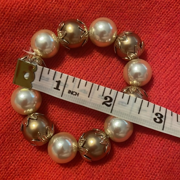 Gold & pearl bracelet - Picture 3 of 3